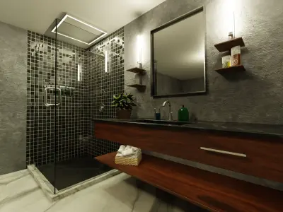 Bathroom Interior Scene 3D model purchase