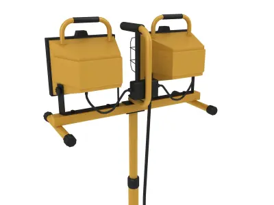Halogen Work Light 3D model