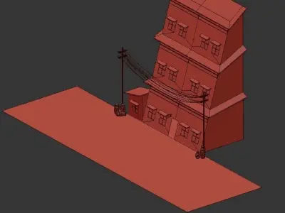 Low Poly Ancient Building Free low-poly 3D model