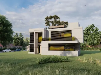Casa Scene-villa-modern house 3D model 92