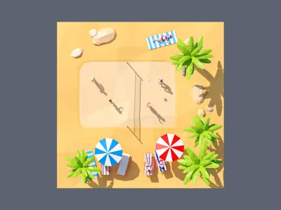 land 40A Low-poly 3D model