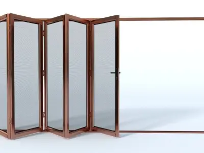 Bi-fold mesh door 3D model