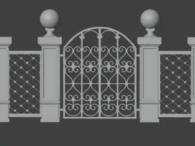 Medieval Castle Gate 3D print model