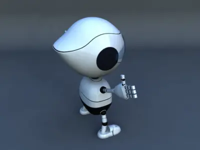 Rigged Robot Model Low-poly 3D model