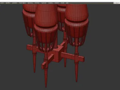 FASHION BRASS ROUND CHANDELIER Low-poly 3D model