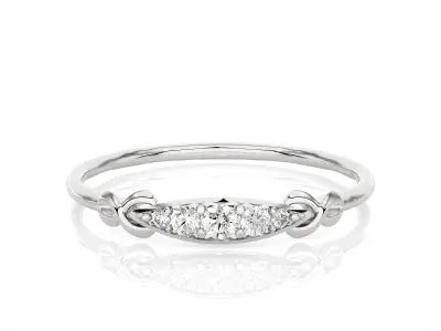 Light Minimalist Diamond Ring 3D print model