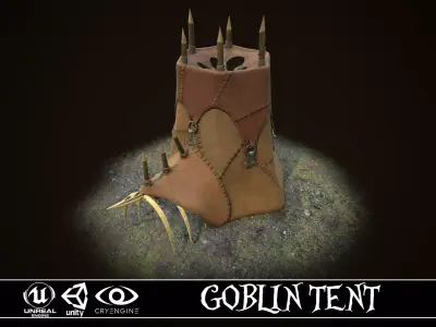 Goblin tent Low-poly 3D model