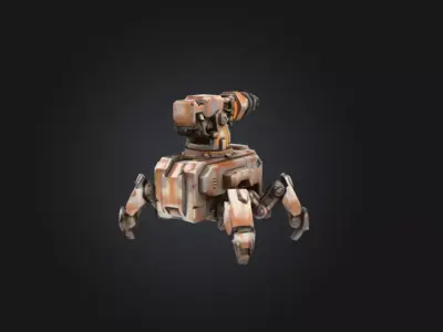 Rustborn Auto Drill Turret Low-poly 3D model