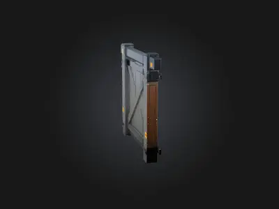 Barricade Door Low-poly 3D model