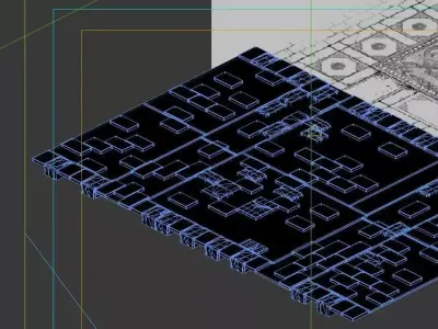 Game model - stone brick ground 3D model