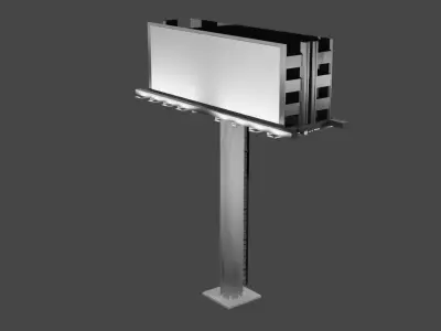 Two Sided Billboard 3d Model 3D model