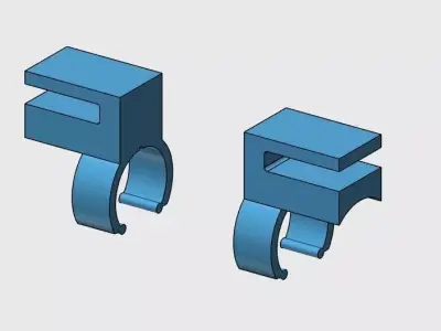 Aquarium Light Tube Holder 3D print model