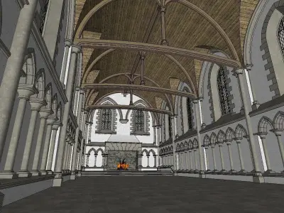 Architecture-Religion-God-Culture-Temple-0247 church with sta... 3D model
