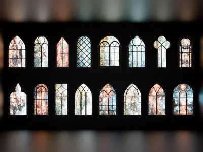Gothic Windows Low-poly 3D model
