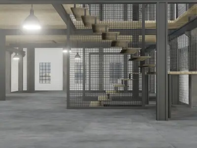 Loft Interior  3D model purchase