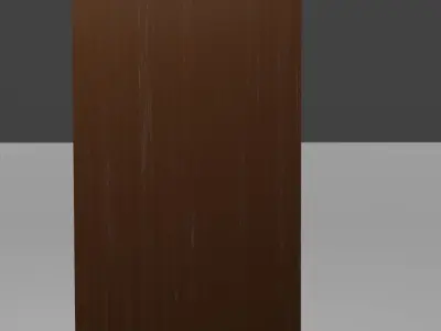 Realistic wooden window - Textured  3D model