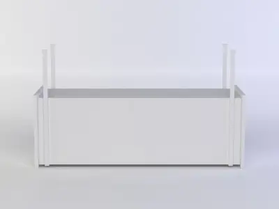 White vent shaft Low-poly 3D model