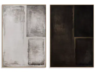 Abstract Painting Frame set 3D model 556