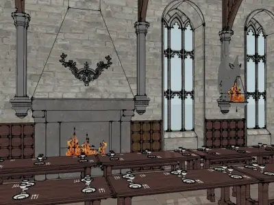 Harry Potter Great Hall 3D model