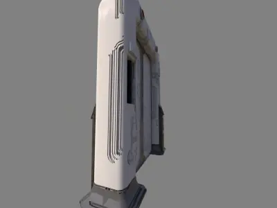 Sci fi Door 3D model 6