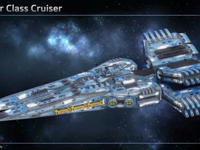 Spaceship Cruiser Collection I 3D Model Pack