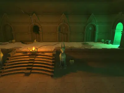 Fantasy Chess RPG Environment - Pyramid Dungeon Low-poly 3D model
