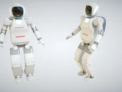 Asimo Robot Low-poly 3D model