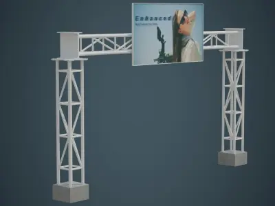 Entrance 1A Low-poly 3D model
