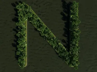 N Alphabet Island 3D model