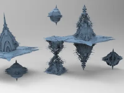 Sci Fi Locust Hive collection 3D model