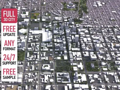 Salt Lake City Low-poly 3D model