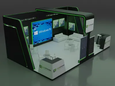 Exhibition Stall Size 20x30 Low-poly 3D model