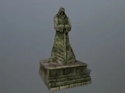 old statue 4 Low-poly 3D model