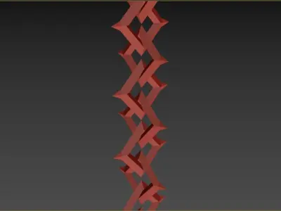 Hanging Iron Lantern Glowing Low-poly 3D model