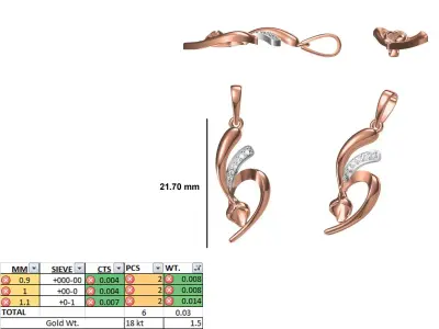 Light Weight Pendant STL OBJ FBX JCD Details 3D print model