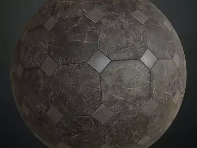 Industrial Scratched Octagon Stone Tiles PBR Seamless Texture