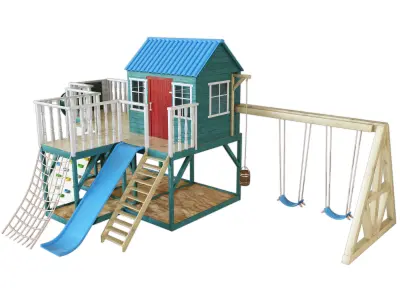 PlaygroundPlayhouse outdoor play set 3D model