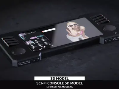Sci-Fi Console 3D Model - No Texture - Only Mesh 3D model