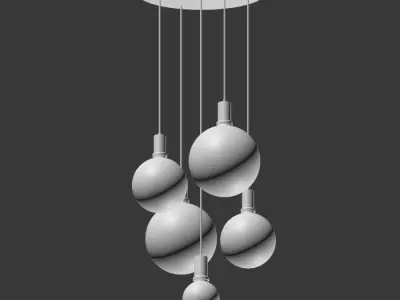 Lampatron Penball Minimalist lamp-suspension glass ball 3D model