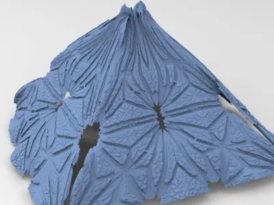 Art Deco Notra Dame cathedral Floor paneling 4  3D model