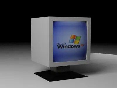 Low-poly computer Free low-poly 3D model