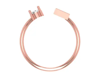 Women Open End Light Weight Band Ring 3D print model