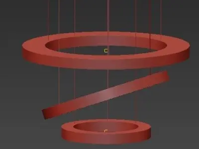 Marchetti Crystal Pendant lamp Canopus LED 3D model