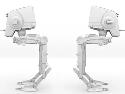 AT-ST two star wars at - walker 3D model