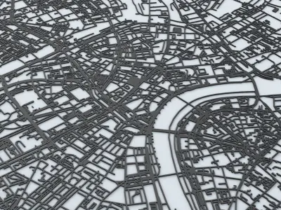 Dresden Road Network and Streets 3D model