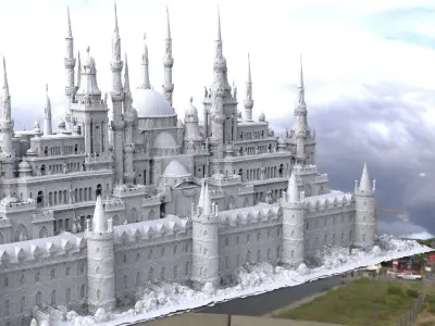 Castle Fantasy Large palace 3D model