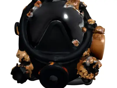 Weathered SciFi Diving Helmet Low-poly 3D model