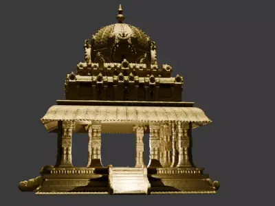 Indian Temple - High Detail 3D Model Low-poly 3D model