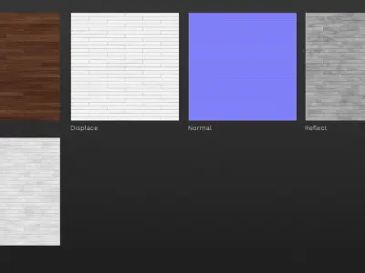 Exotic wood decking texture 3D model