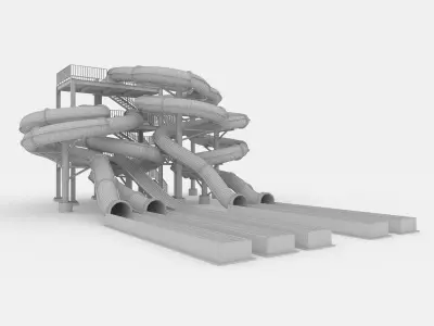 Waterpark Slide 4 3D model